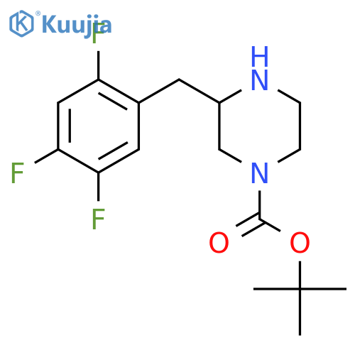 tert-butyl 3-(2,4,5-trifluorophenyl)methylpiperazine-1-carboxylate structure