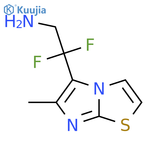 2,2-difluoro-2-{6-methylimidazo2,1-b1,3thiazol-5-yl}ethan-1-amine structure