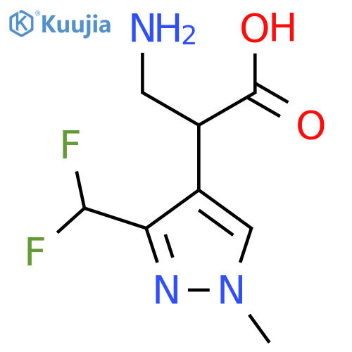 3-amino-2-3-(difluoromethyl)-1-methyl-1H-pyrazol-4-ylpropanoic acid structure