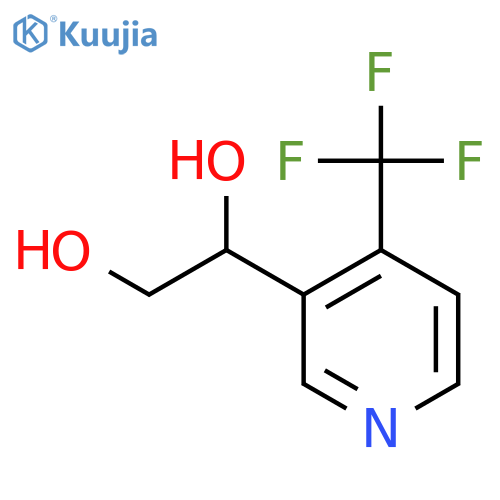 1-4-(trifluoromethyl)pyridin-3-ylethane-1,2-diol structure
