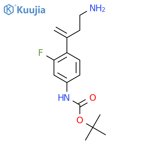 tert-butyl N-4-(4-aminobut-1-en-2-yl)-3-fluorophenylcarbamate structure