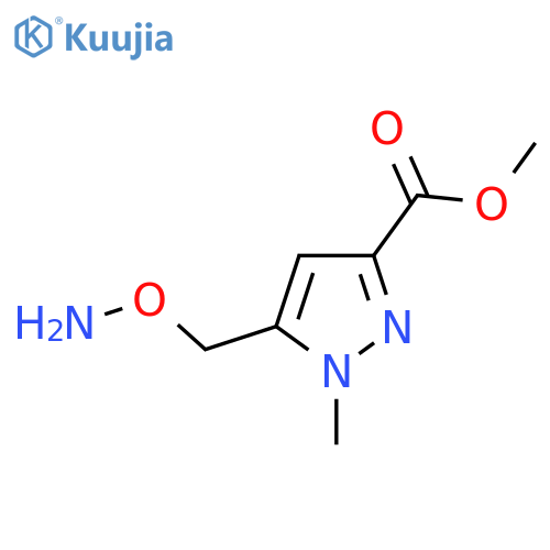 methyl 5-(aminooxy)methyl-1-methyl-1H-pyrazole-3-carboxylate structure
