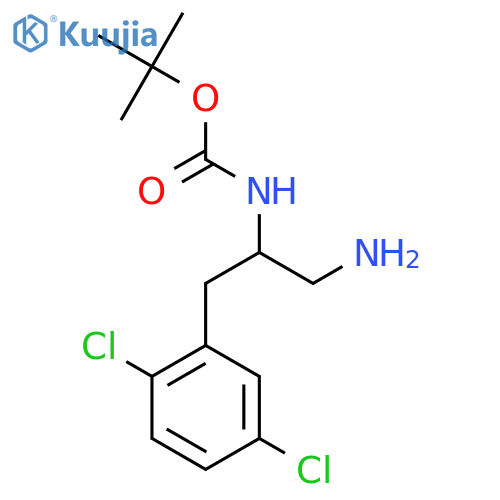 tert-butyl N-1-amino-3-(2,5-dichlorophenyl)propan-2-ylcarbamate structure