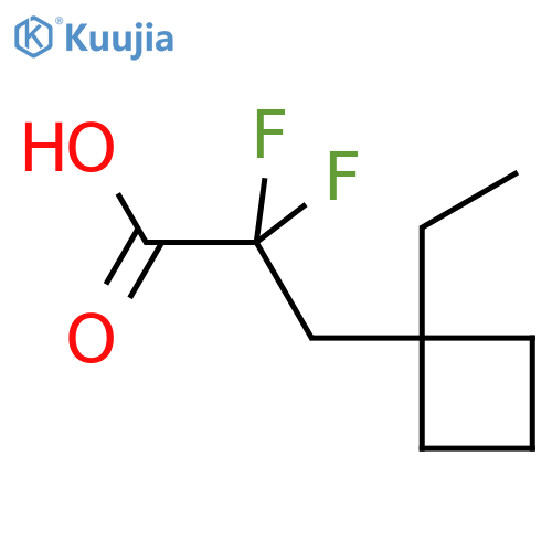3-(1-ethylcyclobutyl)-2,2-difluoropropanoic acid structure
