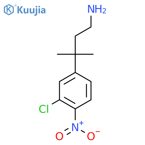 3-(3-chloro-4-nitrophenyl)-3-methylbutan-1-amine structure