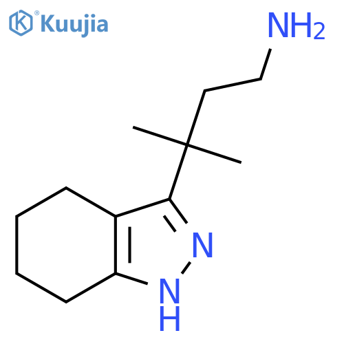 3-methyl-3-(4,5,6,7-tetrahydro-1H-indazol-3-yl)butan-1-amine structure