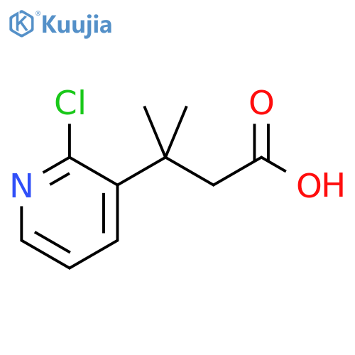 3-(2-chloropyridin-3-yl)-3-methylbutanoic acid structure