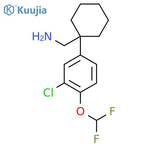 {1-3-chloro-4-(difluoromethoxy)phenylcyclohexyl}methanamine structure