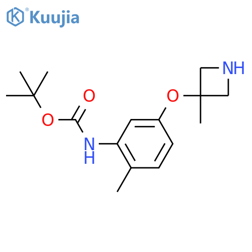 tert-butyl N-{2-methyl-5-(3-methylazetidin-3-yl)oxyphenyl}carbamate structure