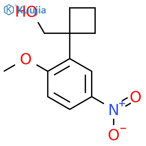 1-(2-methoxy-5-nitrophenyl)cyclobutylmethanol structure