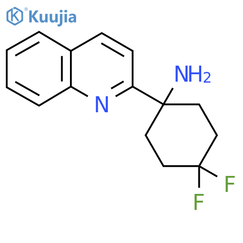 4,4-difluoro-1-(quinolin-2-yl)cyclohexan-1-amine structure