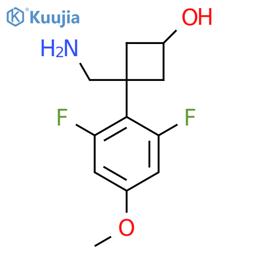 3-(aminomethyl)-3-(2,6-difluoro-4-methoxyphenyl)cyclobutan-1-ol structure