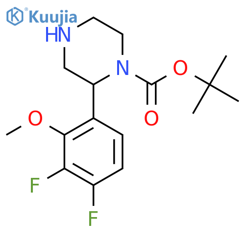tert-butyl 2-(3,4-difluoro-2-methoxyphenyl)piperazine-1-carboxylate structure