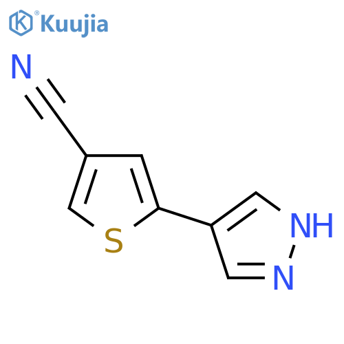5-(1H-pyrazol-4-yl)thiophene-3-carbonitrile structure