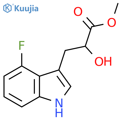 methyl 3-(4-fluoro-1H-indol-3-yl)-2-hydroxypropanoate structure