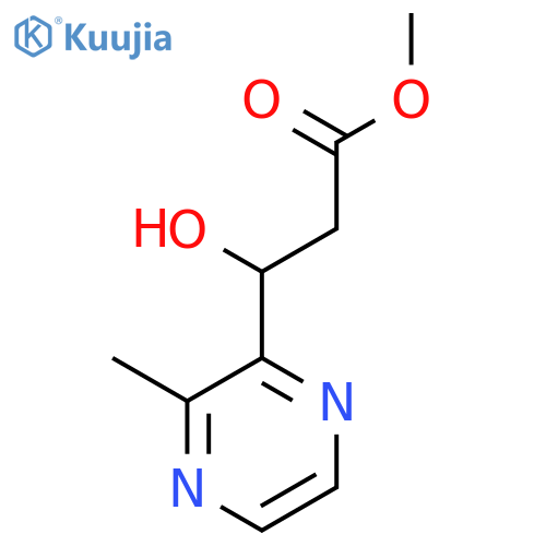 methyl 3-hydroxy-3-(3-methylpyrazin-2-yl)propanoate structure