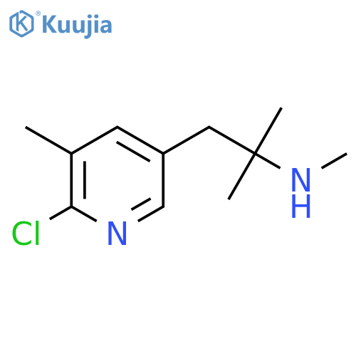 1-(6-chloro-5-methylpyridin-3-yl)-2-methylpropan-2-yl(methyl)amine structure