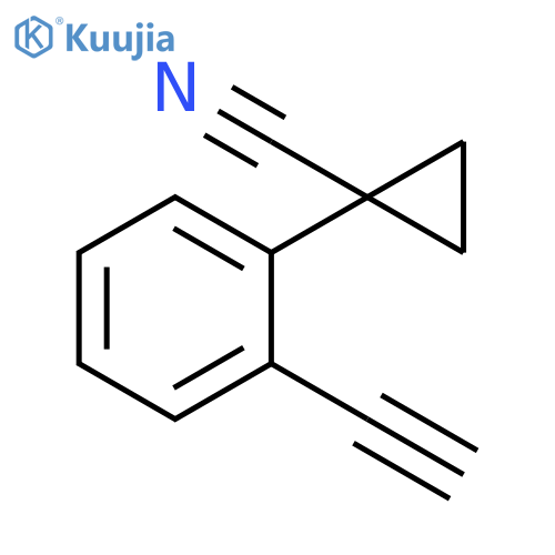 1-(2-ethynylphenyl)cyclopropane-1-carbonitrile structure