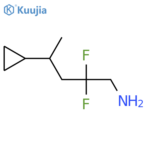 4-cyclopropyl-2,2-difluoropentan-1-amine structure
