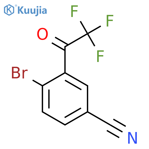 4-bromo-3-(trifluoroacetyl)benzonitrile structure