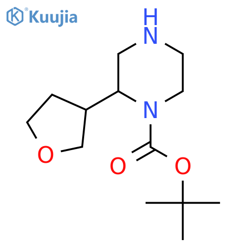 tert-butyl 2-(oxolan-3-yl)piperazine-1-carboxylate structure