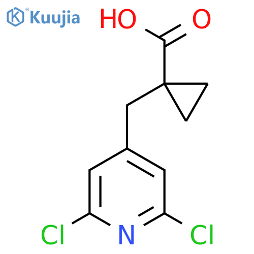 1-(2,6-dichloropyridin-4-yl)methylcyclopropane-1-carboxylic acid structure