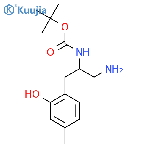 tert-butyl N-1-amino-3-(2-hydroxy-4-methylphenyl)propan-2-ylcarbamate structure