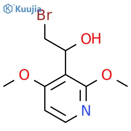 2-bromo-1-(2,4-dimethoxypyridin-3-yl)ethan-1-ol structure