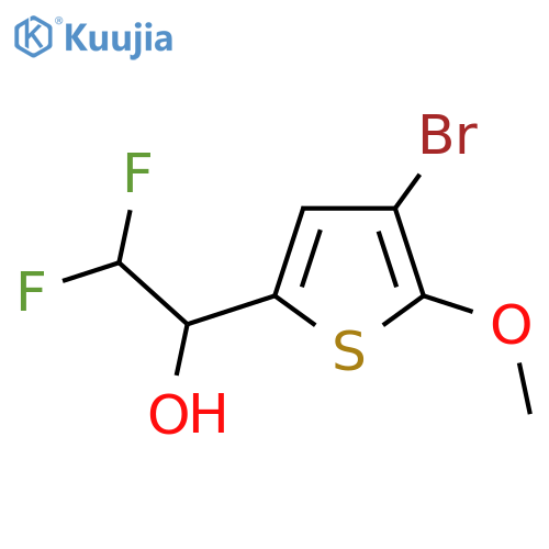 1-(4-bromo-5-methoxythiophen-2-yl)-2,2-difluoroethan-1-ol structure