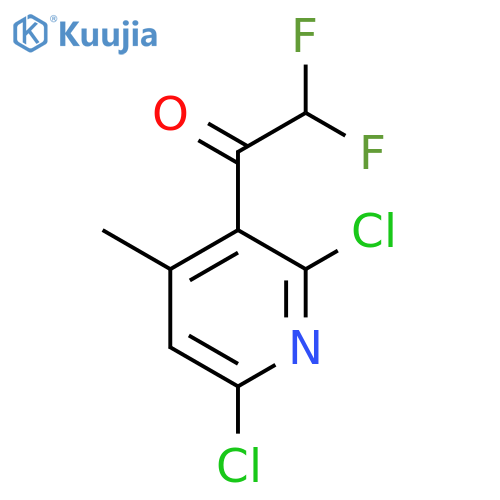 1-(2,6-dichloro-4-methylpyridin-3-yl)-2,2-difluoroethan-1-one structure