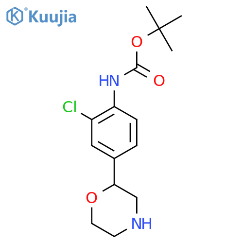 tert-butyl N-2-chloro-4-(morpholin-2-yl)phenylcarbamate structure