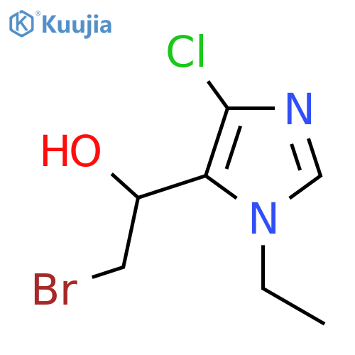 2-bromo-1-(4-chloro-1-ethyl-1H-imidazol-5-yl)ethan-1-ol structure
