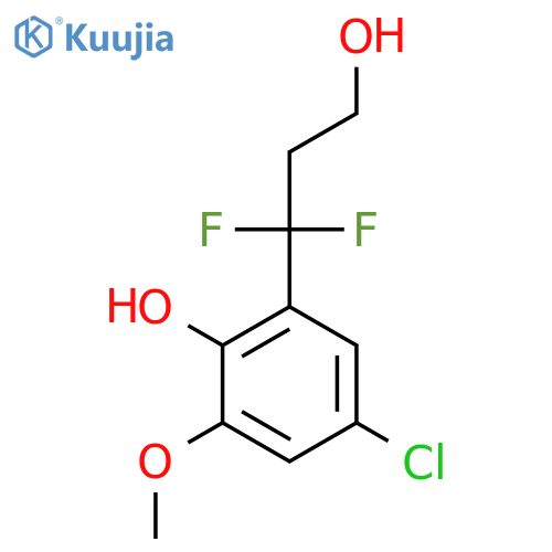 4-chloro-2-(1,1-difluoro-3-hydroxypropyl)-6-methoxyphenol structure