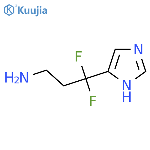 3,3-difluoro-3-(1H-imidazol-5-yl)propan-1-amine structure