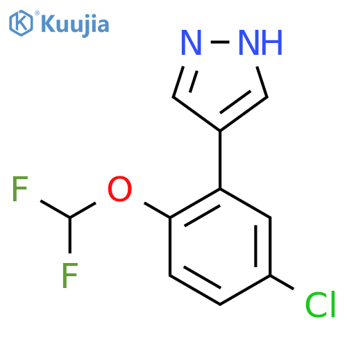 4-5-chloro-2-(difluoromethoxy)phenyl-1H-pyrazole structure
