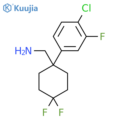 1-(4-chloro-3-fluorophenyl)-4,4-difluorocyclohexylmethanamine structure