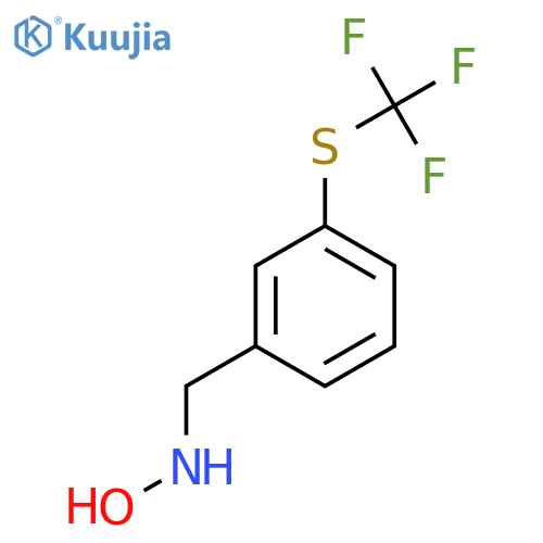 N-({3-(trifluoromethyl)sulfanylphenyl}methyl)hydroxylamine structure