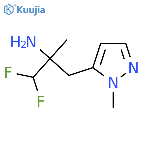 1,1-difluoro-2-methyl-3-(1-methyl-1H-pyrazol-5-yl)propan-2-amine structure
