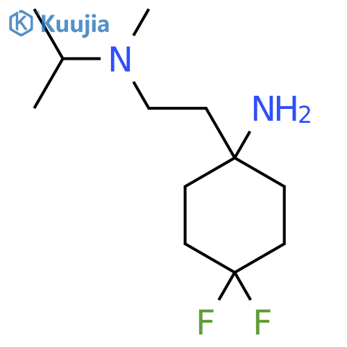 4,4-difluoro-1-{2-methyl(propan-2-yl)aminoethyl}cyclohexan-1-amine structure