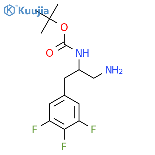 tert-butyl N-1-amino-3-(3,4,5-trifluorophenyl)propan-2-ylcarbamate structure