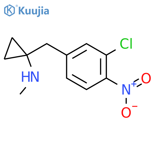 1-(3-chloro-4-nitrophenyl)methyl-N-methylcyclopropan-1-amine structure