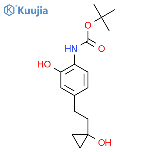 tert-butyl N-{2-hydroxy-4-2-(1-hydroxycyclopropyl)ethylphenyl}carbamate structure