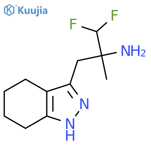 1,1-difluoro-2-methyl-3-(4,5,6,7-tetrahydro-1H-indazol-3-yl)propan-2-amine structure