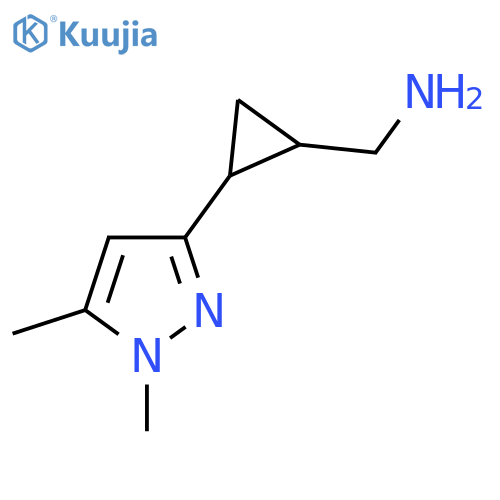 2-(1,5-dimethyl-1H-pyrazol-3-yl)cyclopropylmethanamine structure