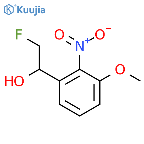 2-fluoro-1-(3-methoxy-2-nitrophenyl)ethan-1-ol structure