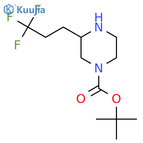 tert-butyl 3-(3,3,3-trifluoropropyl)piperazine-1-carboxylate structure