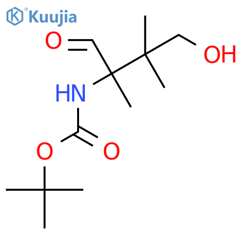 tert-butyl N-(4-hydroxy-2,3,3-trimethyl-1-oxobutan-2-yl)carbamate structure
