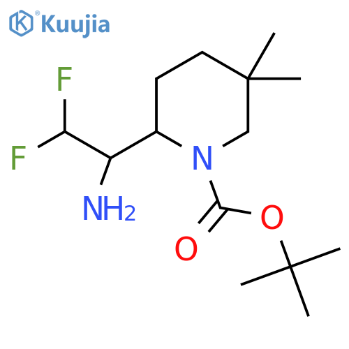 tert-butyl 2-(1-amino-2,2-difluoroethyl)-5,5-dimethylpiperidine-1-carboxylate structure
