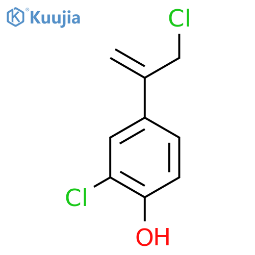 2-chloro-4-(3-chloroprop-1-en-2-yl)phenol structure