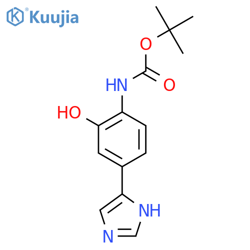 tert-butyl N-2-hydroxy-4-(1H-imidazol-4-yl)phenylcarbamate structure